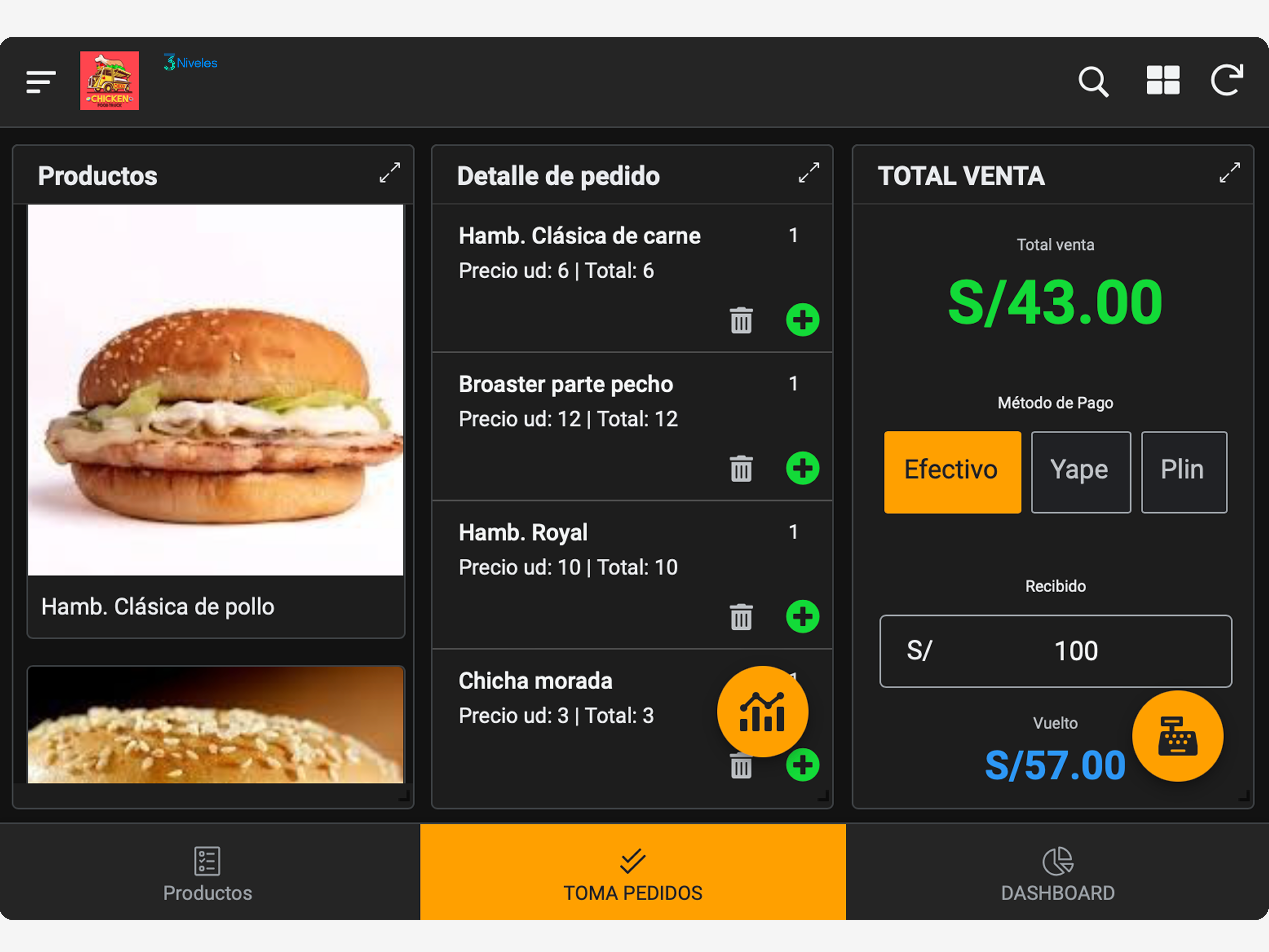 Diseño de app para pedidos de fast food